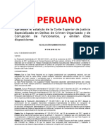EL PERUANO APRUEBAN EL ESTATUTO DE LA CSJ EN DELITOS DE CRIMEN ORGANIZADO RADM. n° 318-2018-CE-PJ