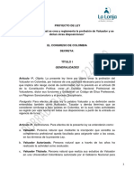 Proyecto de Ley Del Avaluador PDF