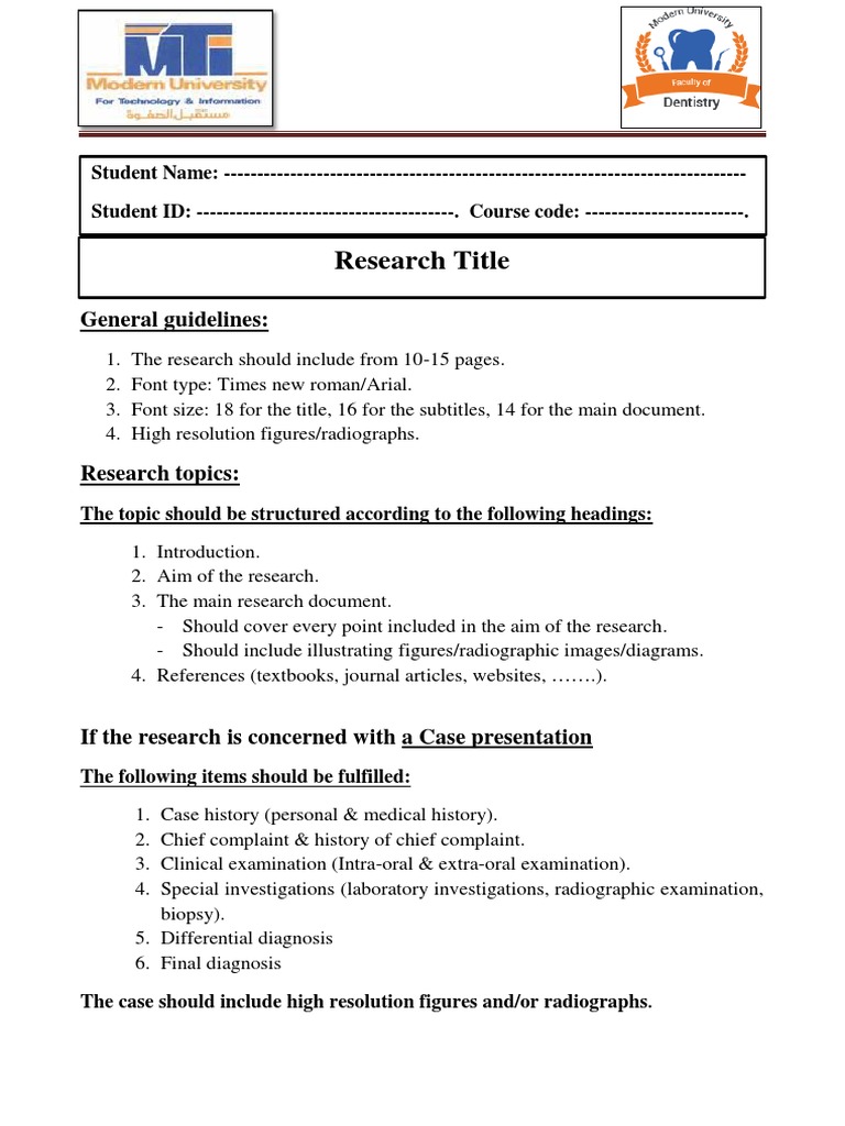 Guidlines and Template | PDF