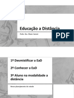 Educação A Distância: Profa. Dra. Eliane Zanoni