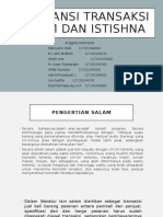 Akuntansi Transaksi Salam Dan Istishna