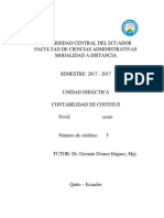 Sistema de costos por procesos en la Contabilidad de Costos II