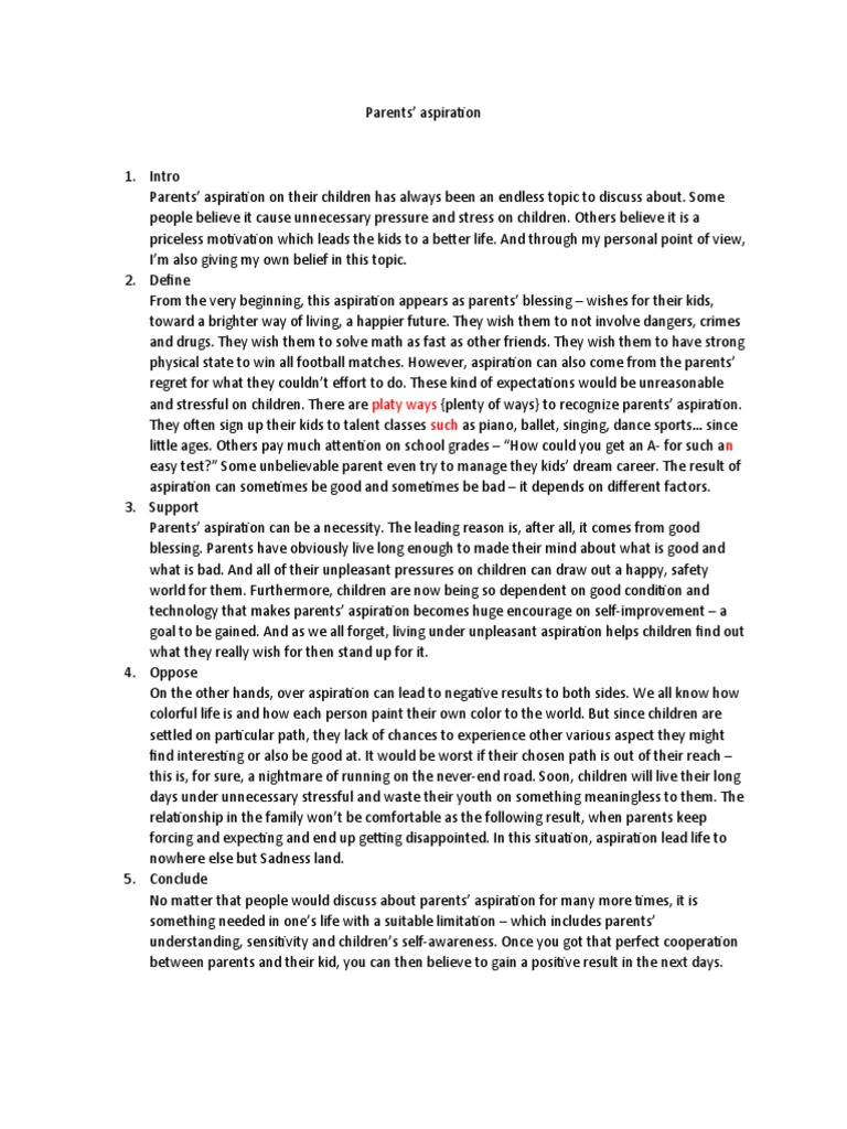 Parents' Aspiration PDF Metaphysics Of Mind Action (Philosophy)