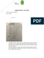 Ejercicios y Analisis PDF