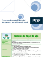 Presentaciones Del Material Montessori para Matemã¡Ticas