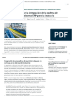 Que Relevancia Tiene La Integracion de La Cadena de Suministro Con El Sistema Erp para La Industria