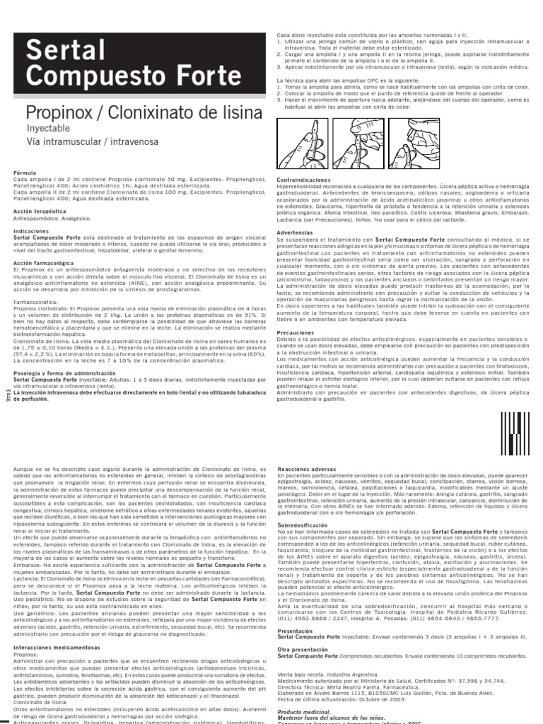 Sertalcompuestoforteinyectable9753 Pdf Droga Anti Inflamatoria Libre De Esteroides Antiinflamatorio