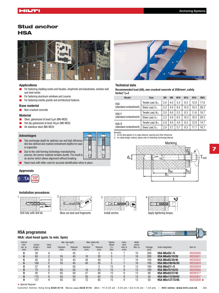 Hilti Anchor Bolt PDF PDF Building Materials Materials