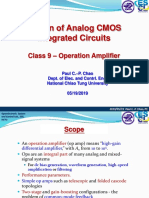 Design of Analog CMOS Integrated Circuits: Class 9 - Operation Amplifier