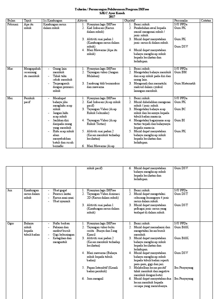 Takwim2017 Year 1 Pdf
