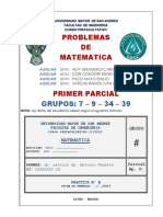 Problemas de Algebra Primer Parcial