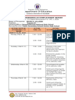 Department of Education: Individual Workweek Accomplishment Report