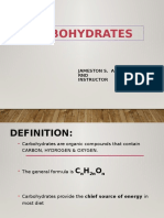 Carbohydrates: Jameston S. Adorable, RND Instructor