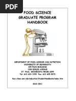 Food Science Graduate Program Handbook
