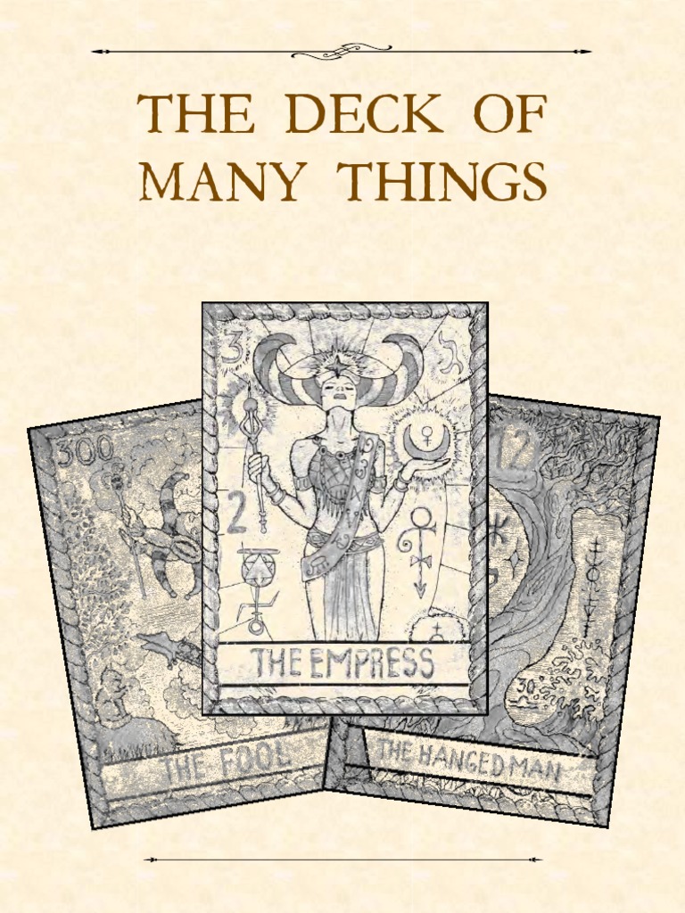 The Deck of Many Things (Parchment) | PDF | Nature