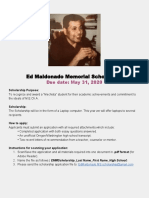 2020 Ed Maldonado Memorial Scholarship
