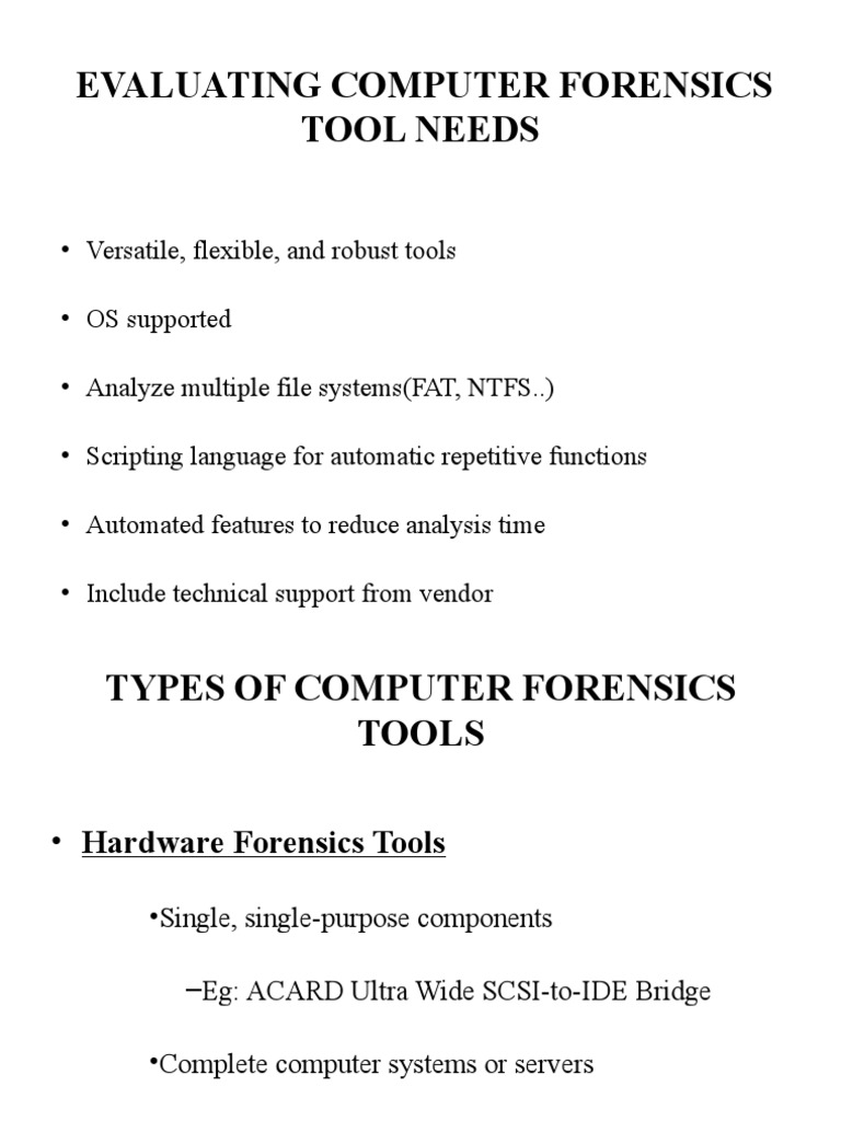 Essential Computer Forensics Tool Evaluation | PDF | Computers