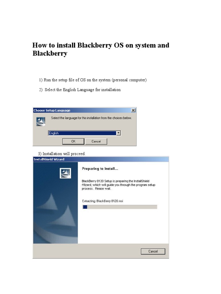 Installing Blackberry OS and Software | PDF | Finance & Money ...