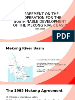Agreement On The Cooperation For The Sustainable Development of The Mekong River Basin