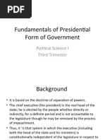 fundamentals of Presidential form of government