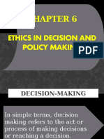 Ethics in Decision and Policy Making
