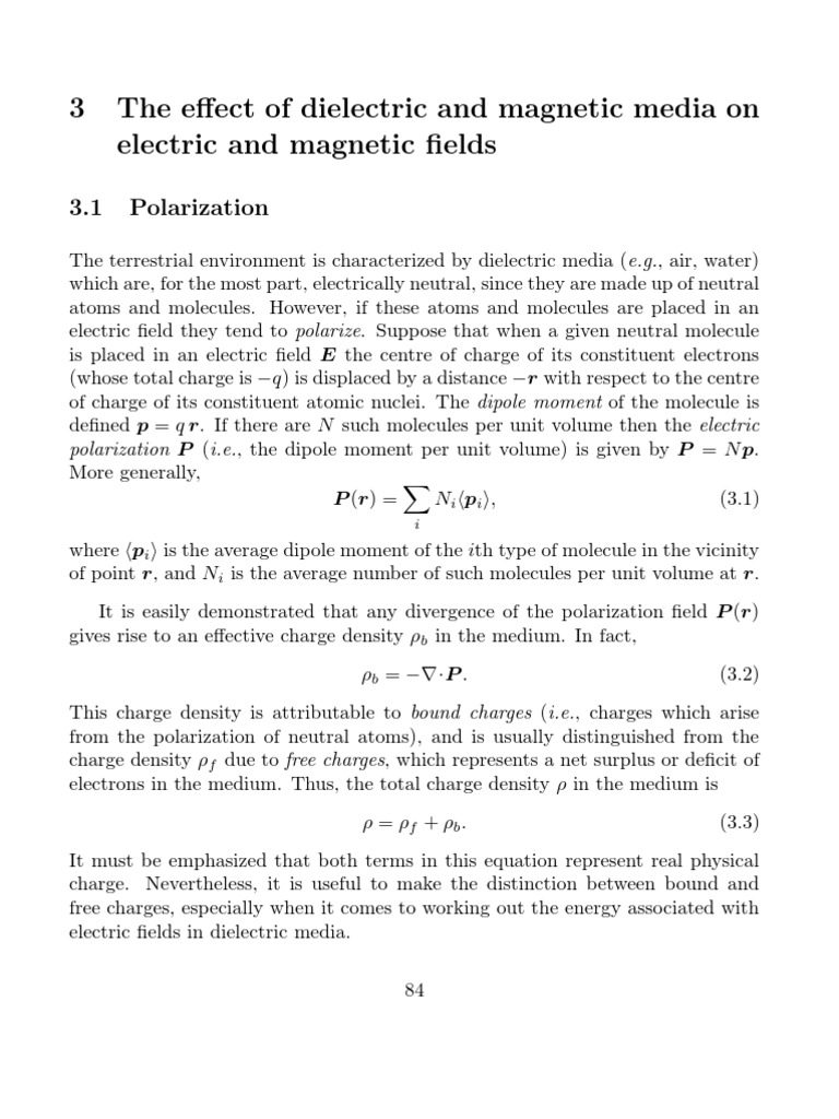 3 The Effect of Dielectric and Magnetic Media On Electric and Magnetic ...