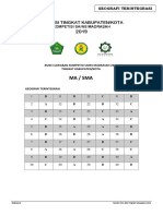 MA GEOGRAFI Tingkat Kabupaten-Kota 2019 (Kunci Jawaban)