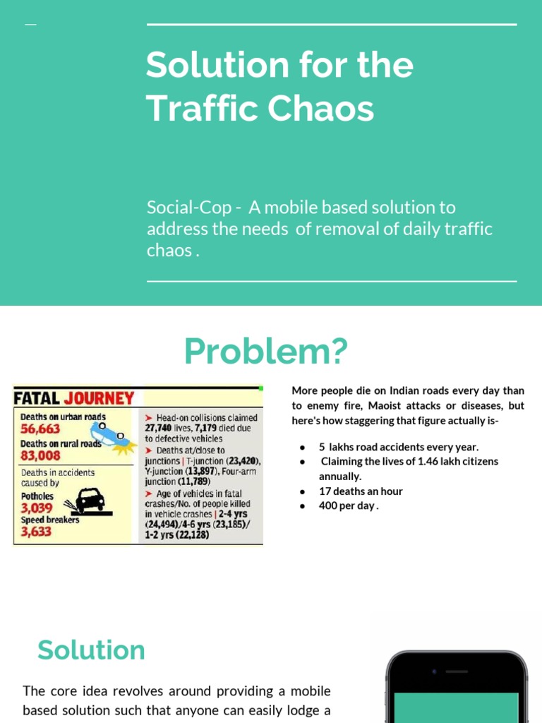 Mobile Solution for Traffic Chaos | PDF | Technology & Engineering
