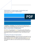 Optoisolator or Optocoupler Construction and Operating Principle of Optoisolator