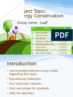 Project Topic: Energy Conservation: Group Name