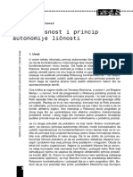 Dusan Pavlovic - Nepristrasnost I Princip Autonomije Licnosti PDF