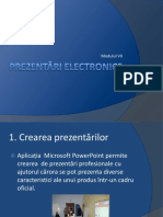 Aplicația Prezentari Elecronice