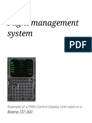 Flight Management System - Wikipedia PDF, PDF, Aviation