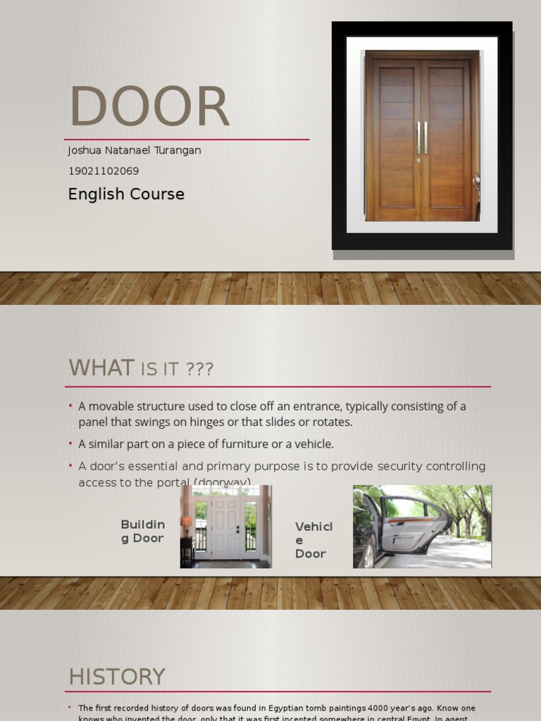 Door English Course Door Architectural Elements
