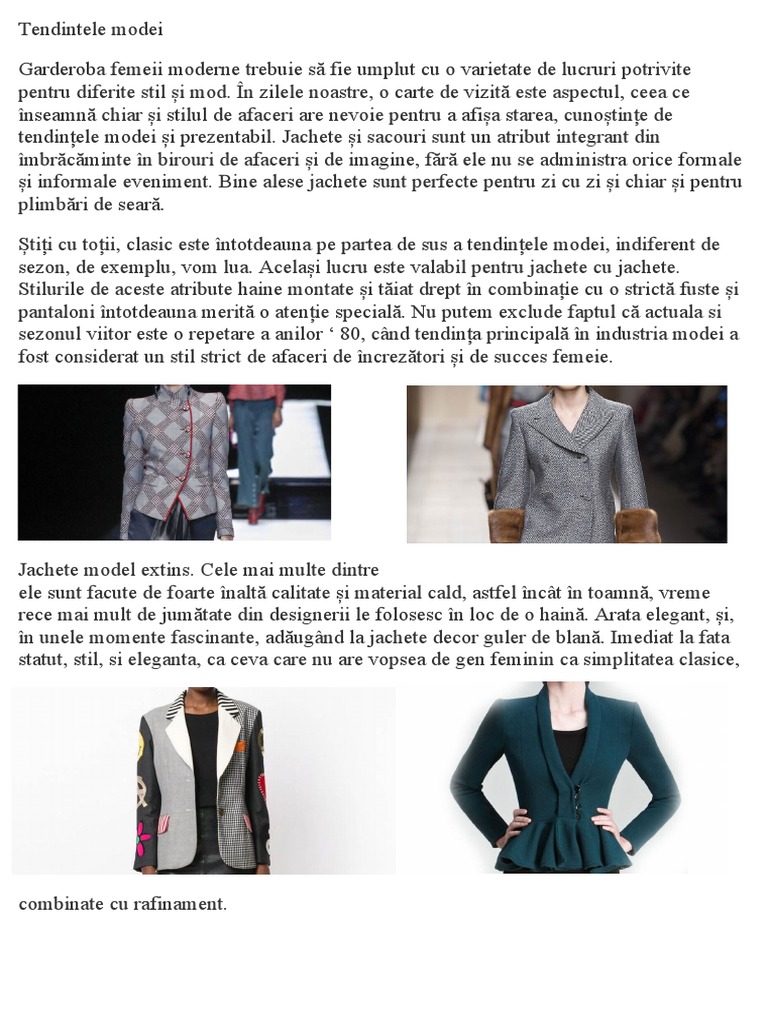 Tendintele Modei | PDF