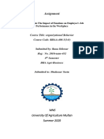 Assignment (Organizational Behavior) PDF