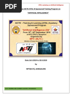 AICTE-AI HLTC workshop Report( 16.9.2019 to 20.9.2019)