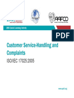 Quality Management System Customer Service and Complaints 2017