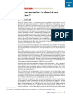 peut-on assimiler le vivant à une machine