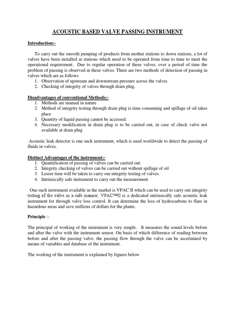 Acoustic Based Valve Passing Instrument PDF