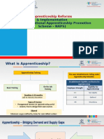 Apprenticeship Reforms: & Implementation (Including National Apprenticeship Promotion Scheme - NAPS)