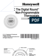 T8775A, C The Digital Round Non-Programmable Thermostats: Owner'S Guide