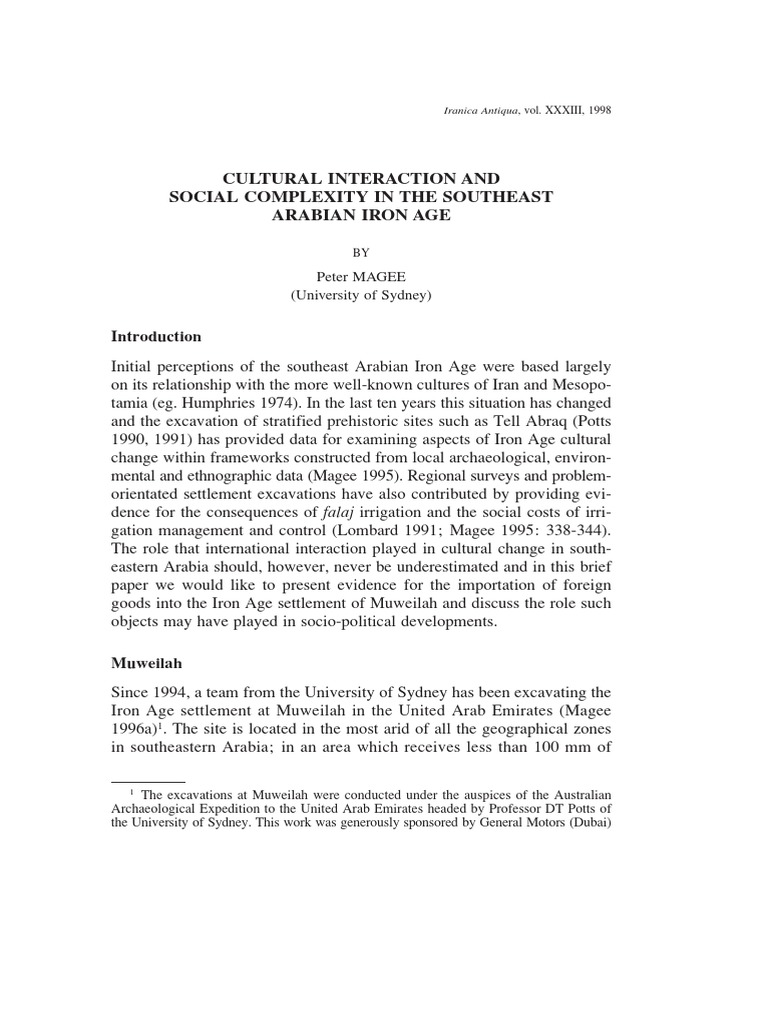 Magee Cultural Interaction and Social Complexity in The Southeast