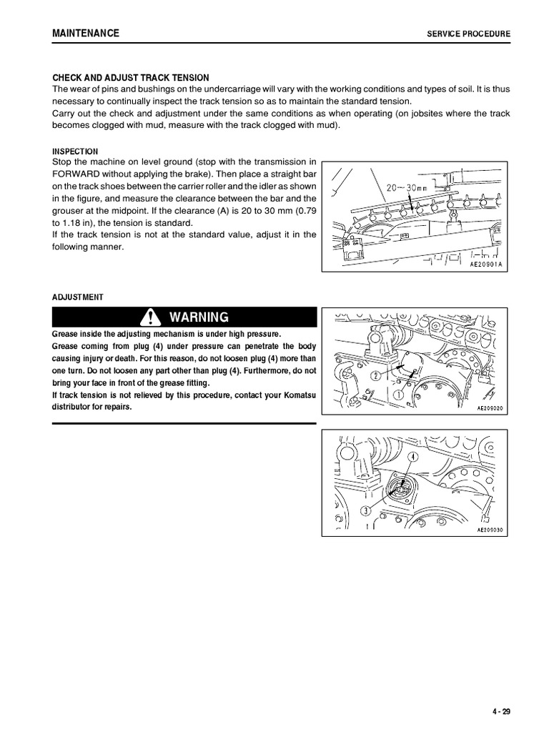 Track Tension Adjustment Guide | PDF | Manufactured Goods | Mechanical ...
