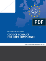 Cloud Security Alliance Code of Conduct For GDPR Compliance