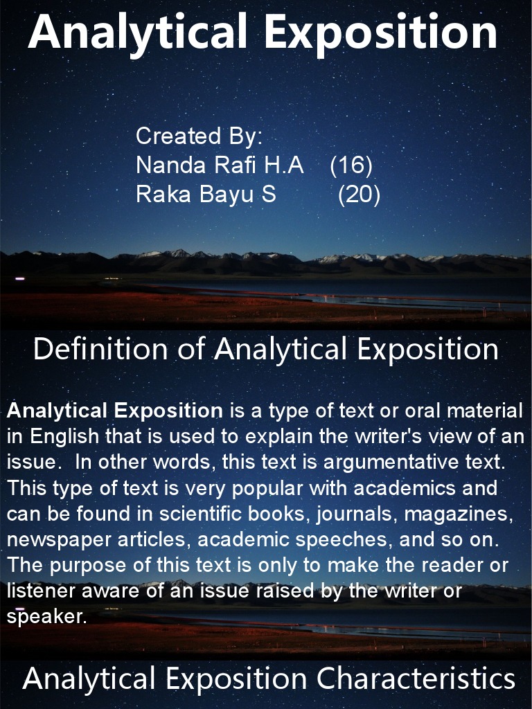 Analytical Exposition Guide | PDF | Physical Fitness | Psychological ...