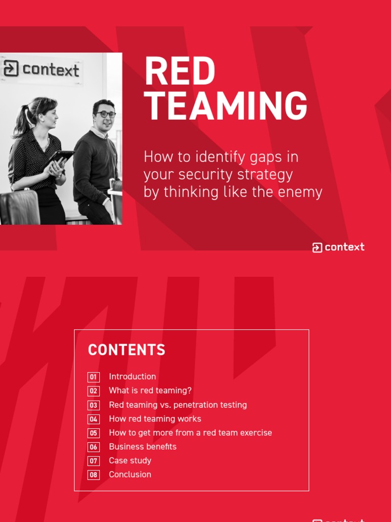 Red Teaming How To Identify Gaps in Your Security Strategy by Thinking ...