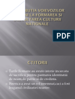 XI Contributia Voievozilor Romani La Formarea Si Dezvoltarea Culturii Nationale - XI