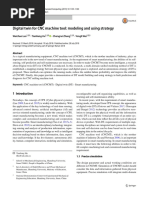 Digital Twin For CNC Machine Tool - Modeling and Using Strategy