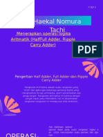 Haekal Nomura Tachi: Menerapkan Operasi Logika Aritmatik (Halffull Adder, Ripple Carry Adder)